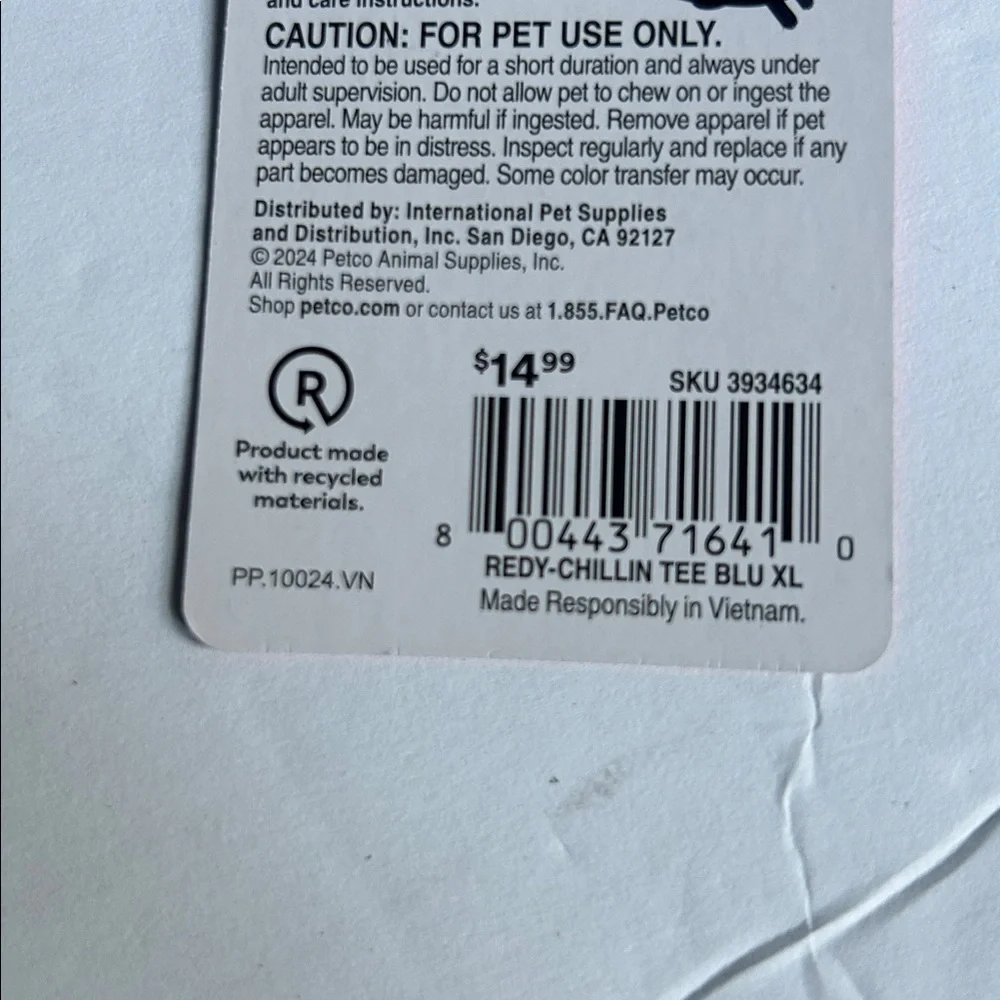 NWT CHILL dog tee t-shirt Petco XL